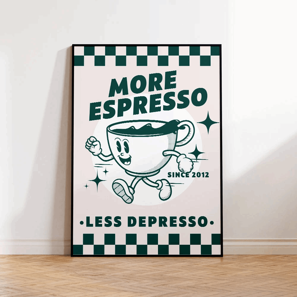 Affiche café et espresso – Poster décoratif pour amateurs de café et baristas