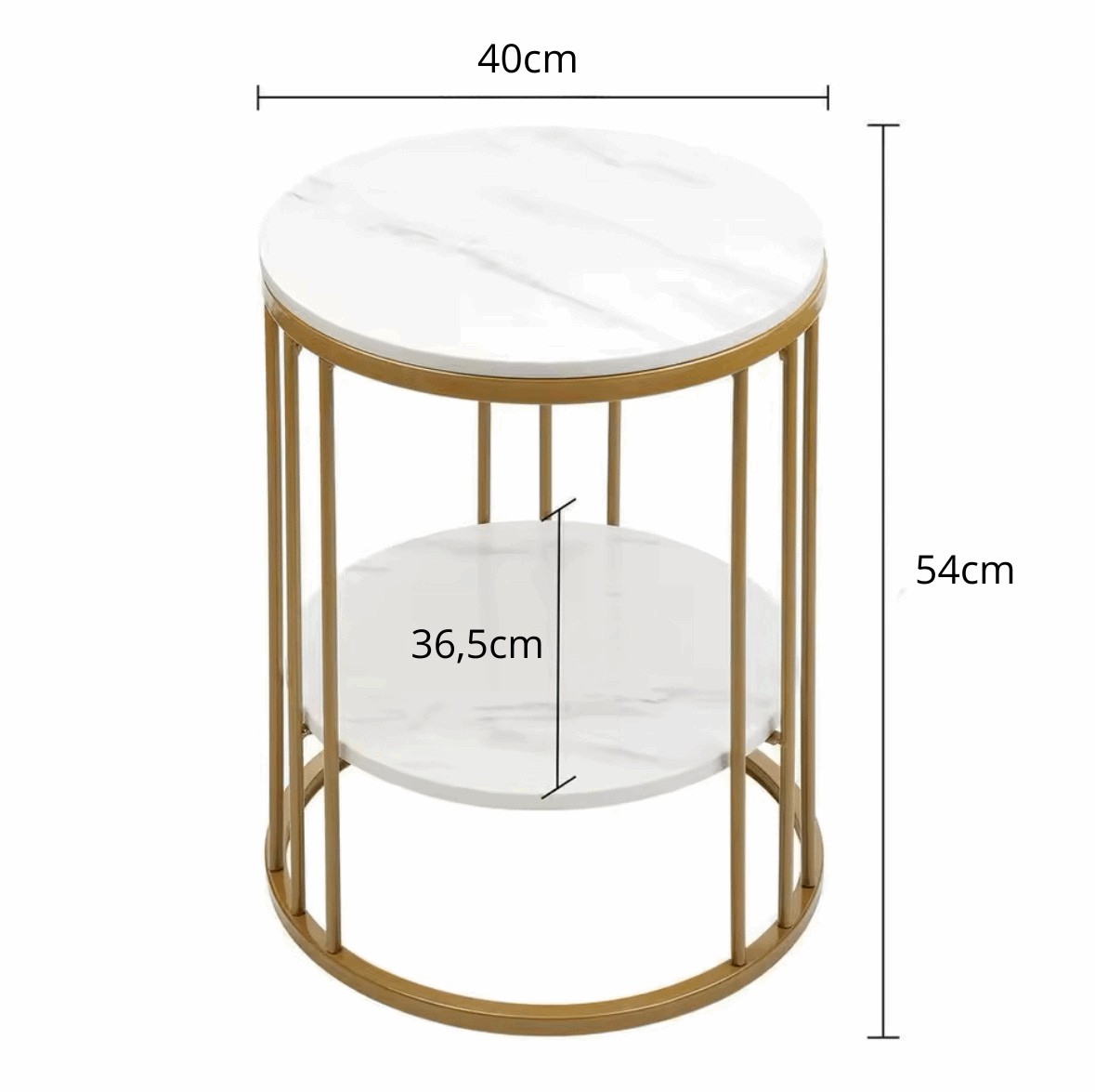Mobilier d’appoint design en marbre et métal doré pour salon élégant
