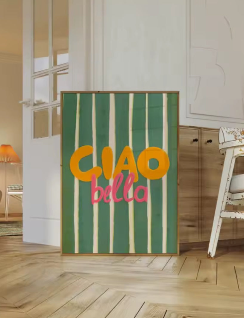Affiche Ciao Bella artistique – Poster original Maison Pamplune