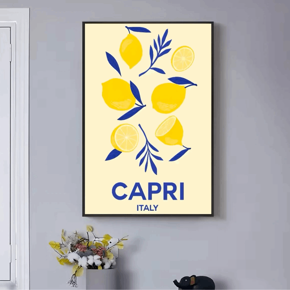 Affiche Citron et feuillage – Illustration artistique parfaite pour une déco naturelle Affiches Citron