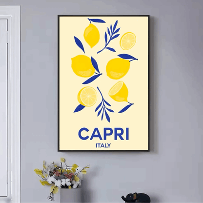 Affiche Citron et feuillage – Illustration artistique parfaite pour une déco naturelle Affiches Citron