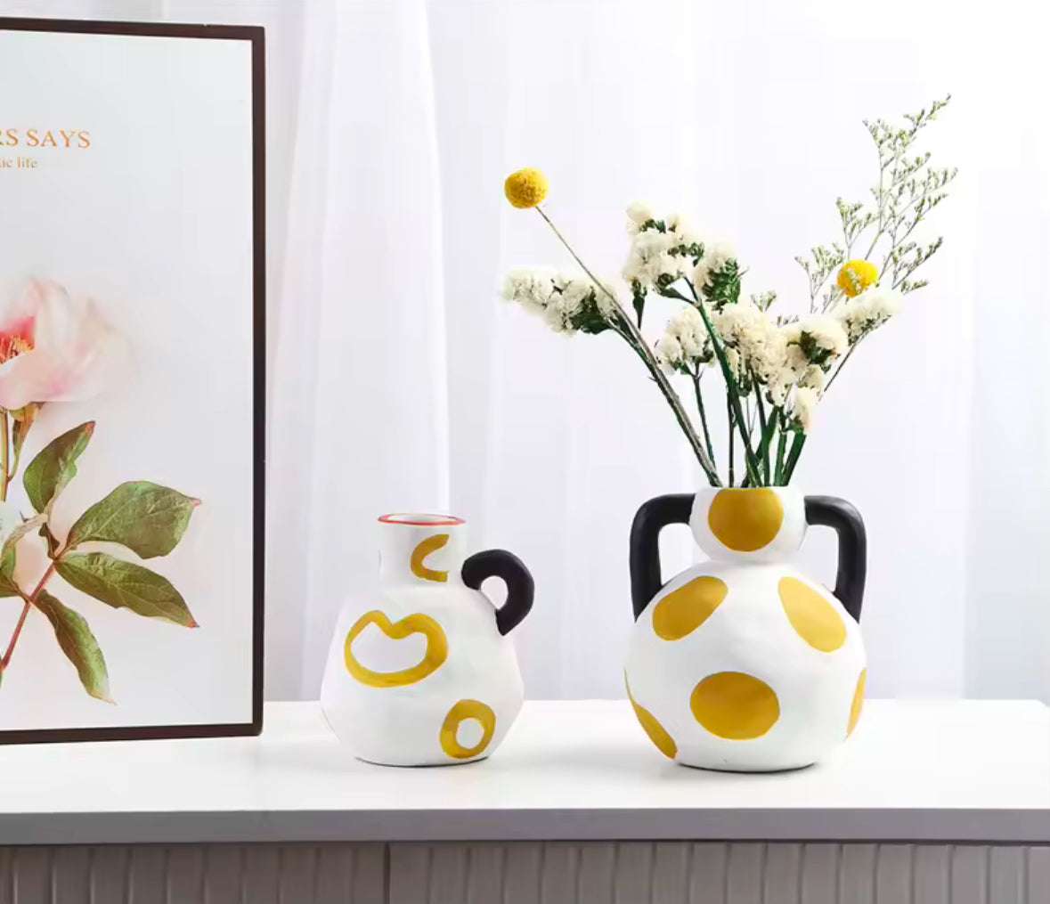 Collection de vases en céramique minimalistes – Parfaits pour sublimer un salon ou une table