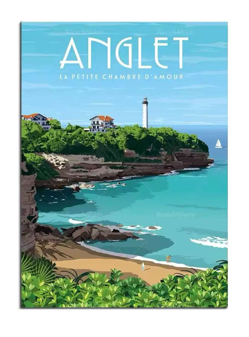Affiche Anglet – Plages sauvages et capitale du surf entre océan et forêt