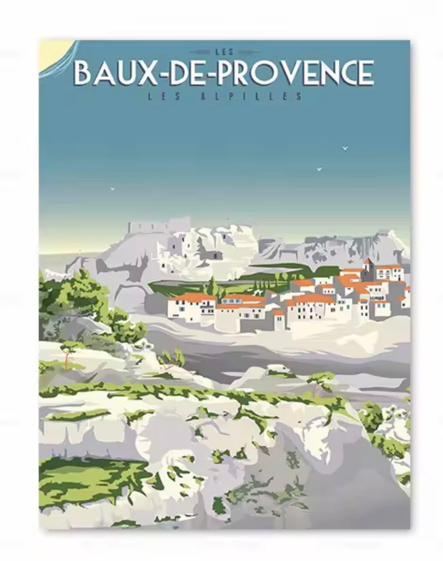 affiche les baux de provence les alpilles lubéron deco maison tendance