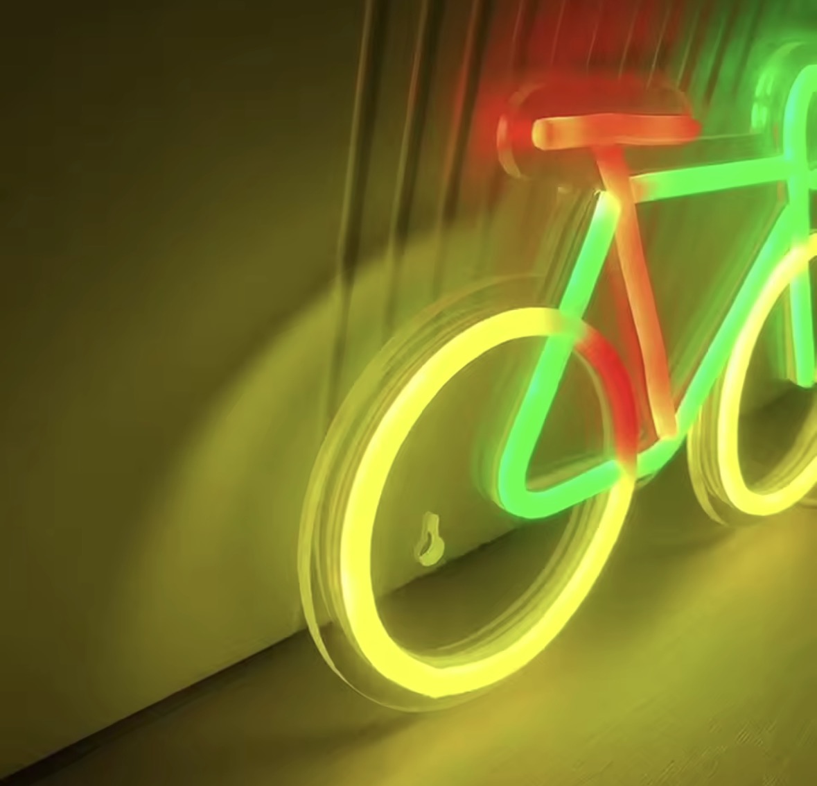 néon led vélo déco murale ambiance moderne