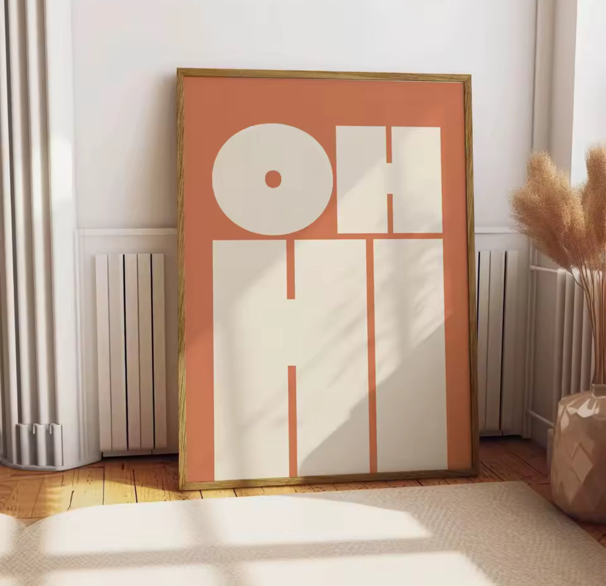 Affiche déco design au style graphique épuré pour mur de salon