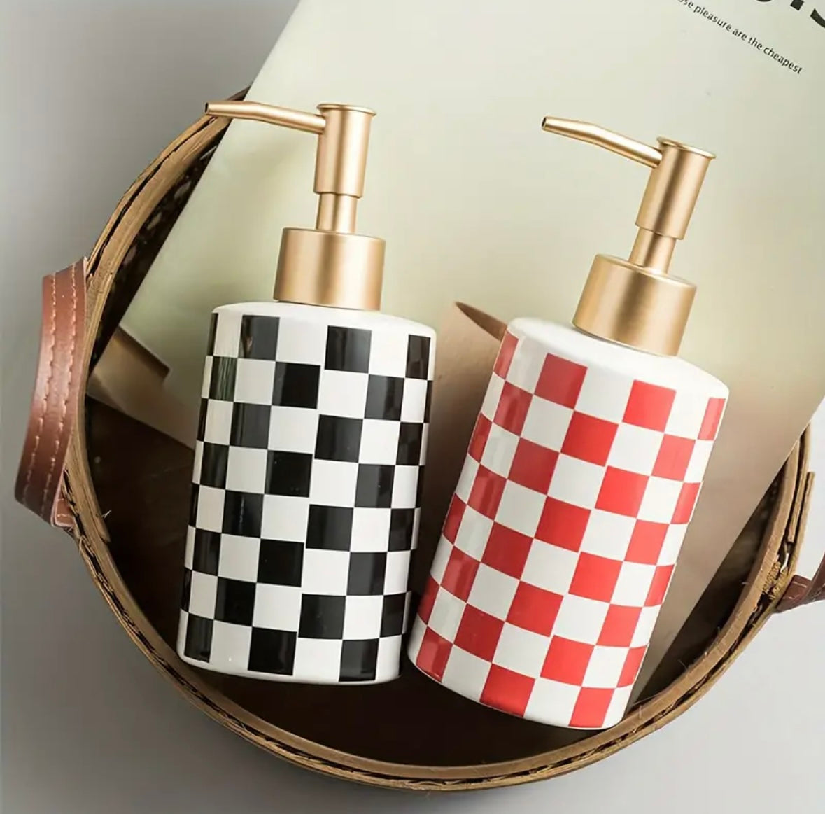 Distributeur de savon décoratif en céramique pour savon liquide