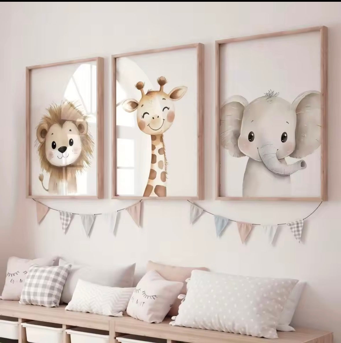 Affiches murales animaux poétiques pour chambre bébé ou enfant, ambiance douce et rassurante