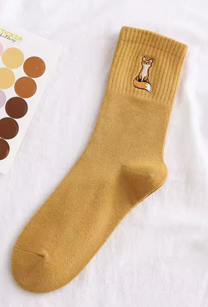 Chaussettes renard stylées mode rétro
