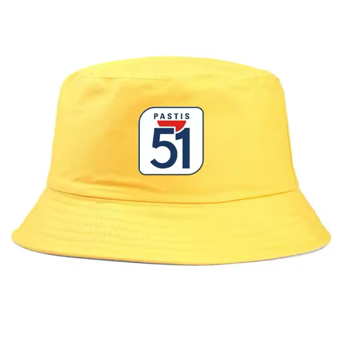 Bob Pastis 51 jaune rétro, chapeau apéro été homme femme, accessoire mode sudiste