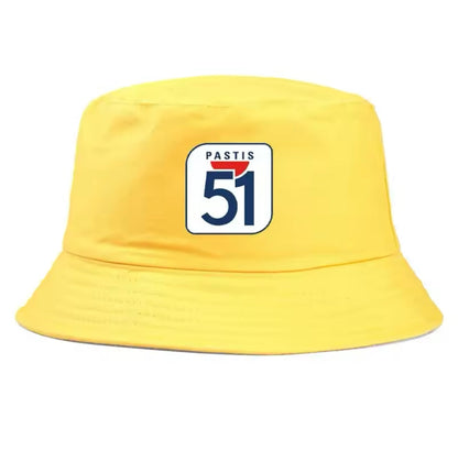 Bob Pastis 51 jaune rétro, chapeau apéro été homme femme, accessoire mode sudiste