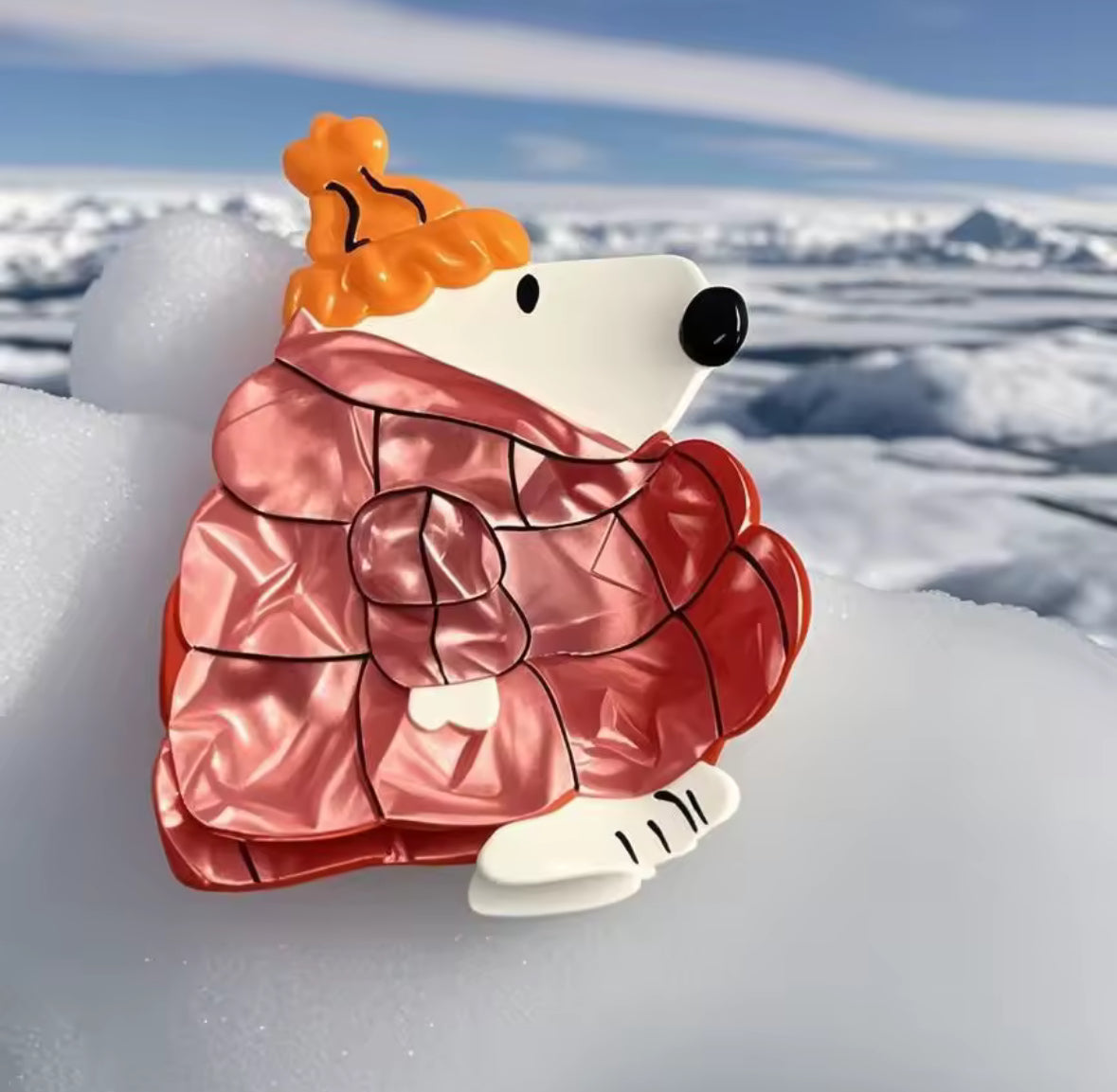 Pince à Cheveux Snoopy Hiver