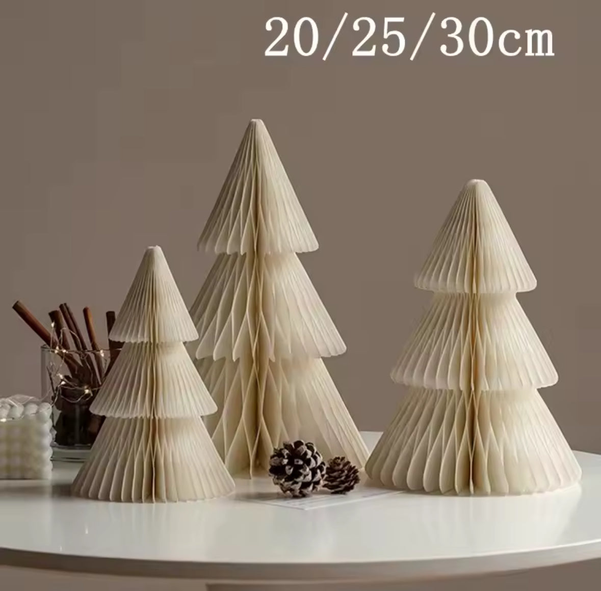 Sapin de Noël pliable en papier – 20 cm / 25 cm / 30 cm