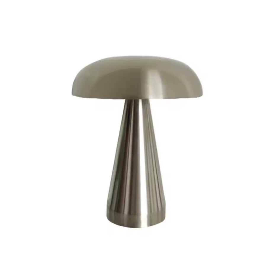 Lampe tactile LED 3 couleurs – lampe champignon métal argent chromé