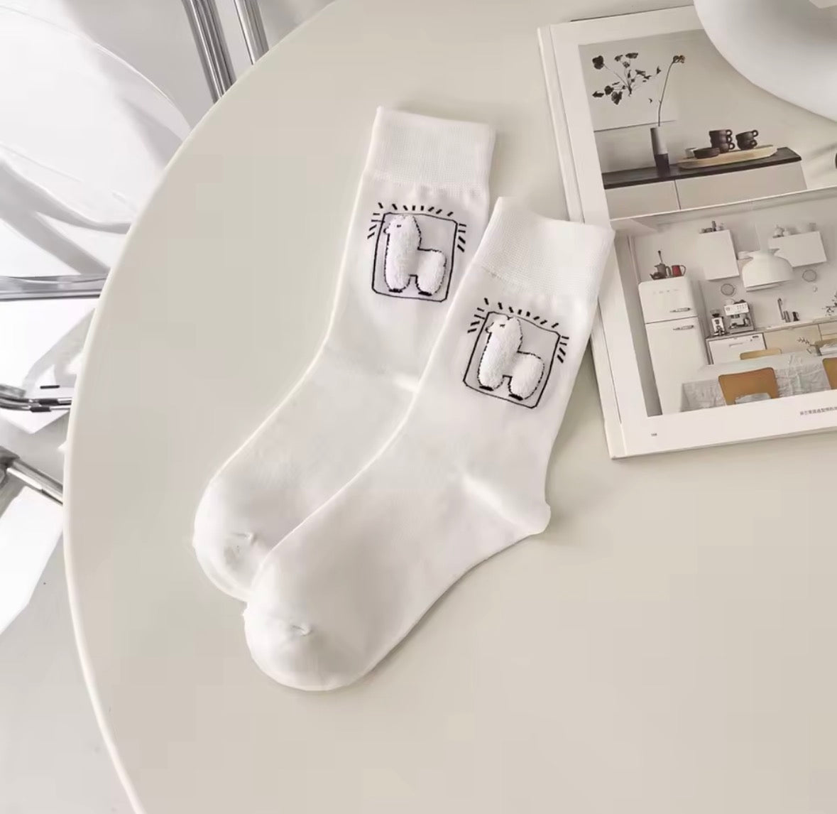 Chaussettes alpaga originales, idée cadeau cosy et tendance