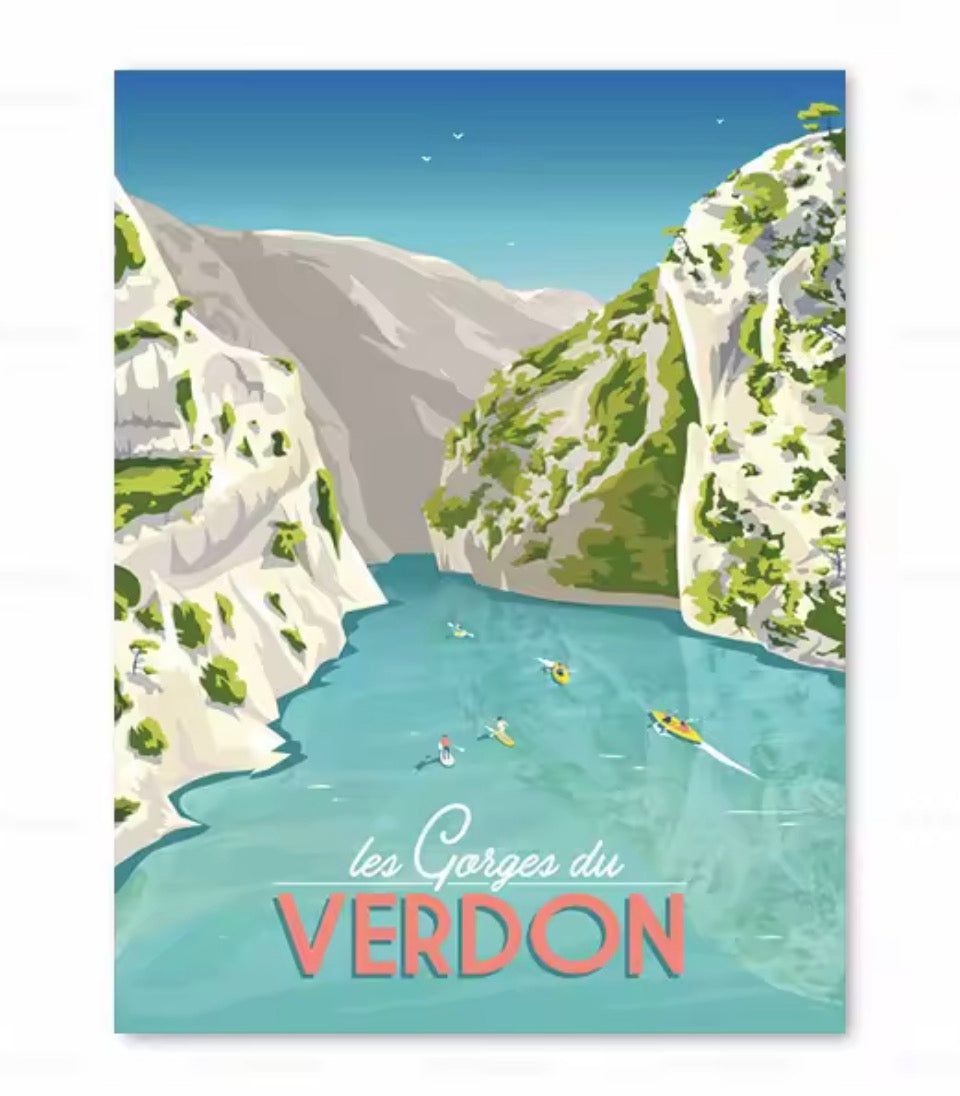 affiche mediterranee vintage paysage ete deco maison