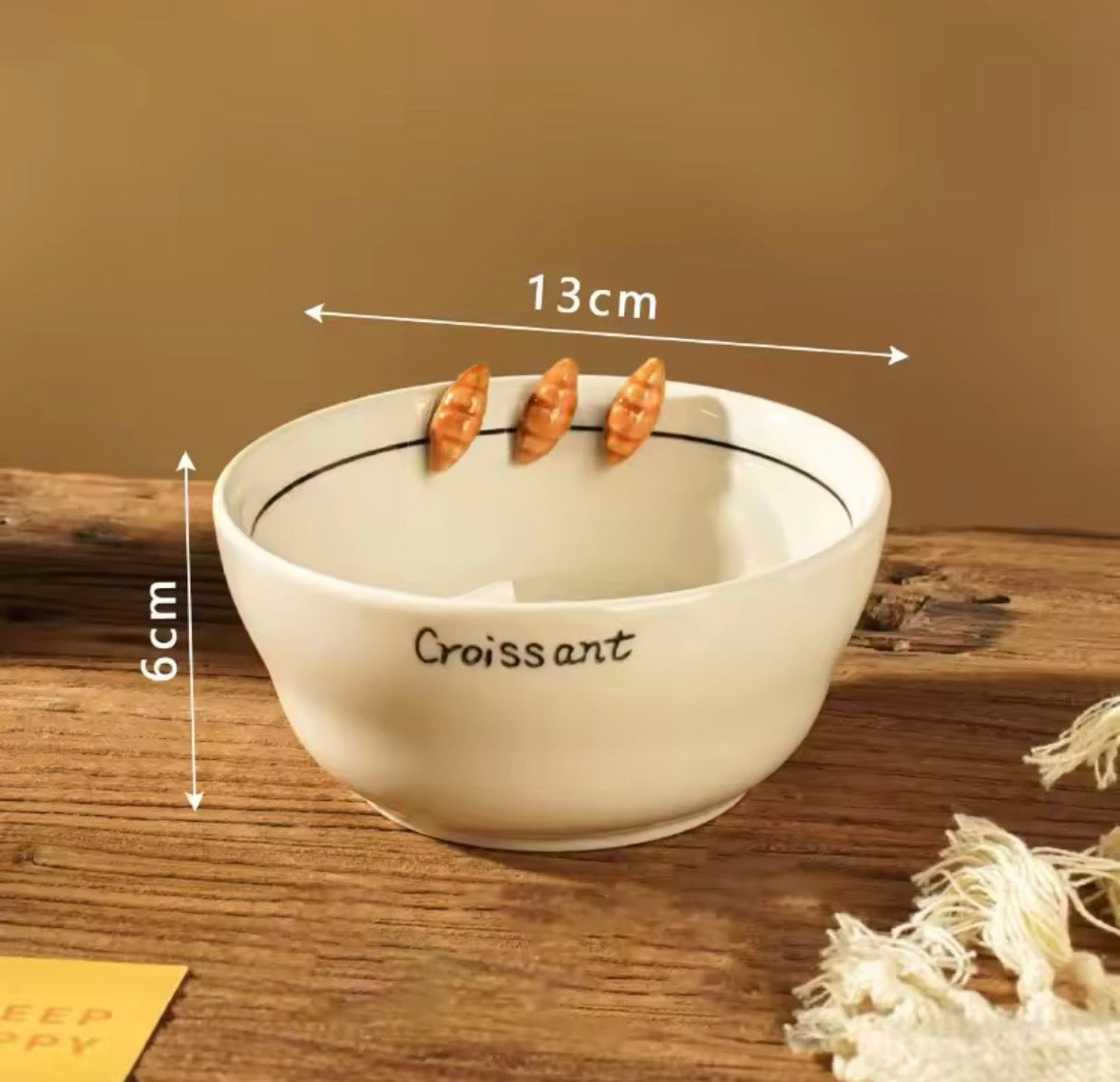 Bol en forme de croissant pour céréales et brunch, vaisselle design originale