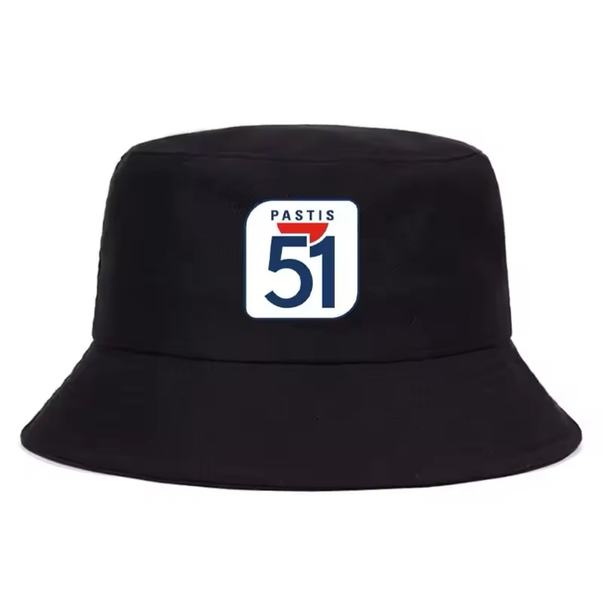 Bob Pastis 51 noir tendance, bob réversible logo pastis, style streetwear vintage