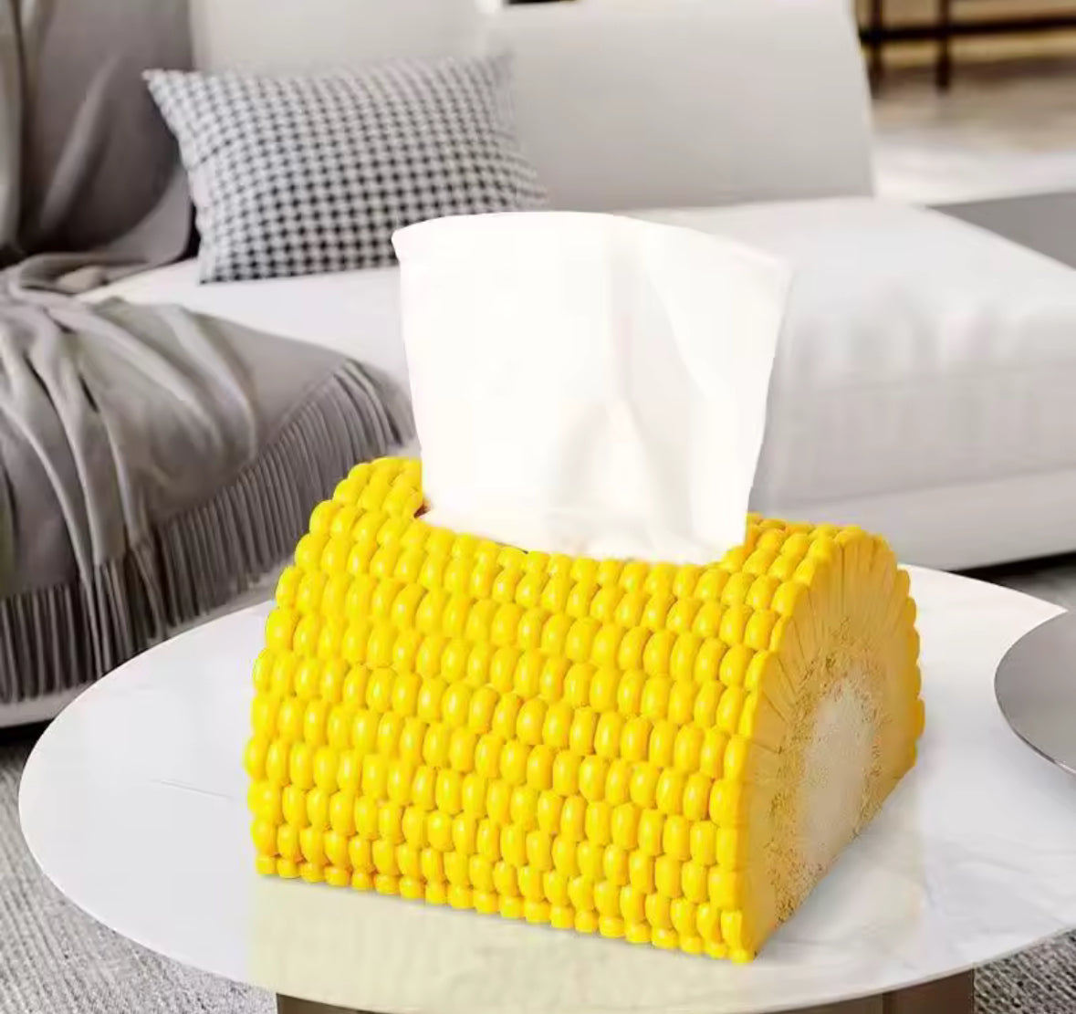 Boîte à mouchoirs originale en forme d’épi de maïs – Décoration salon et cuisine