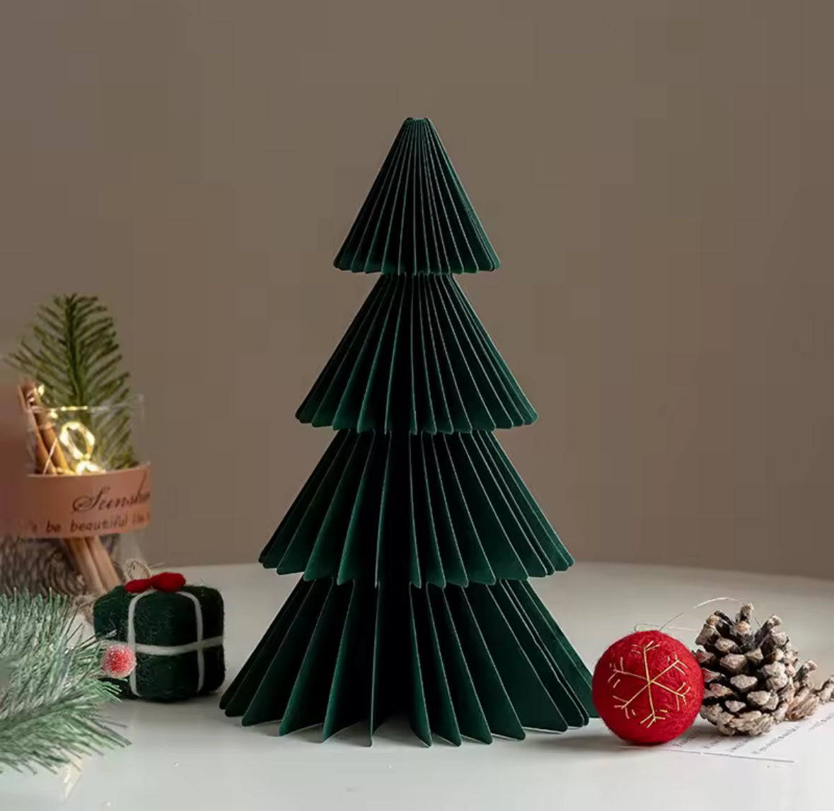 Sapin de Noël pliable en papier – 20 cm / 25 cm / 30 cm