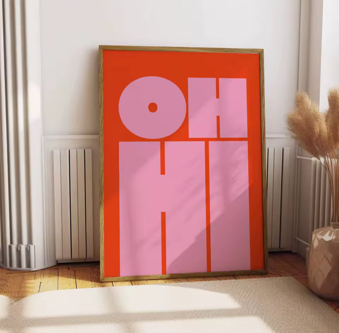 Poster design graphique contemporain pour salon minimaliste