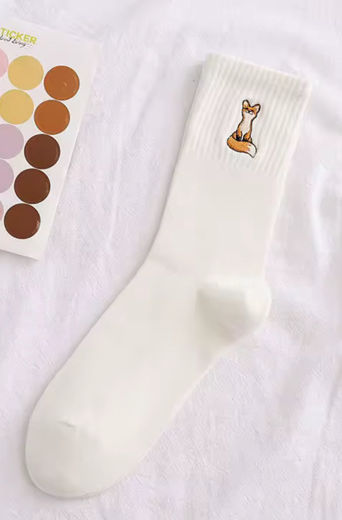 Paire de chaussettes renard coton polyester