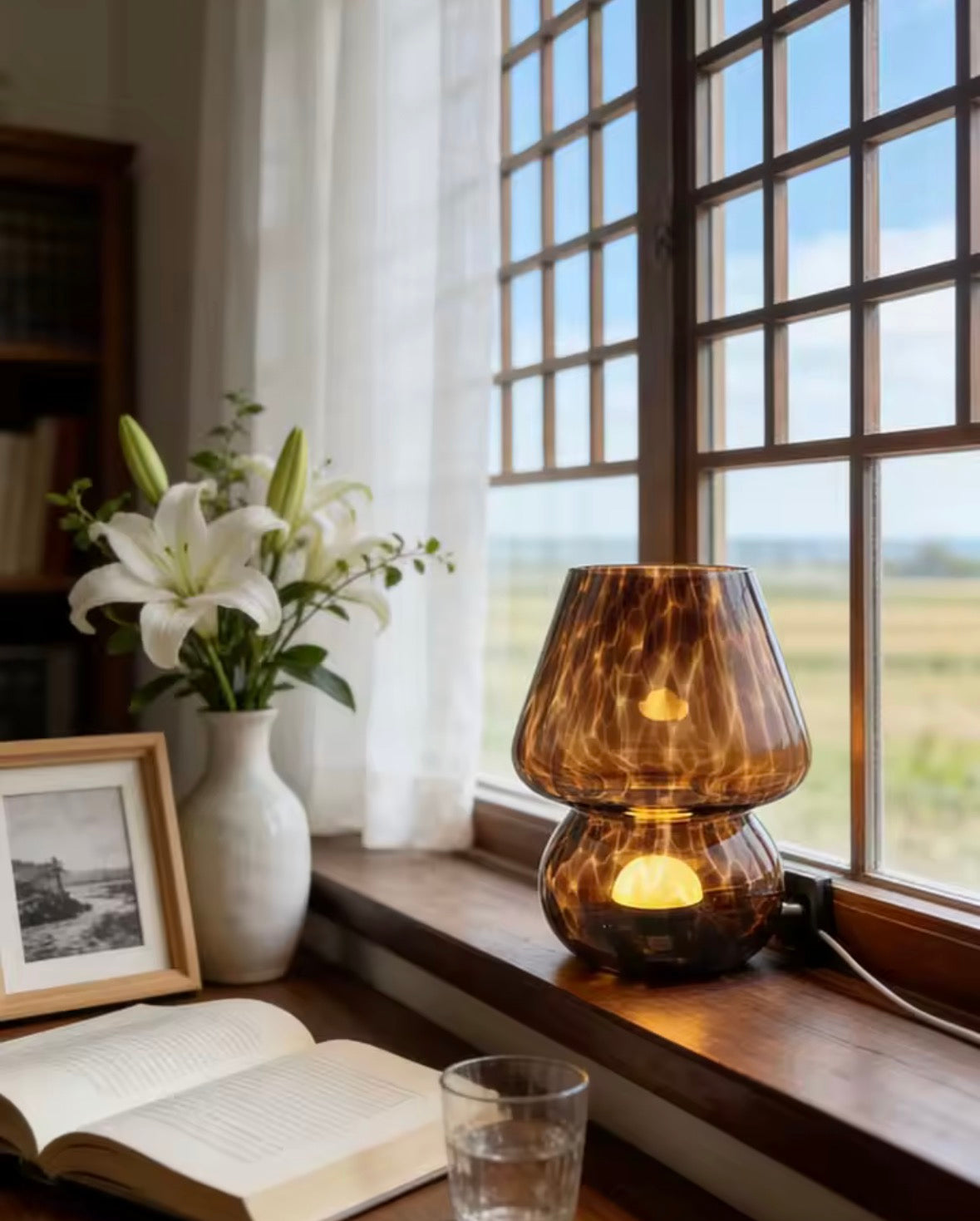 Lampe Ambre – Éclat 70’s