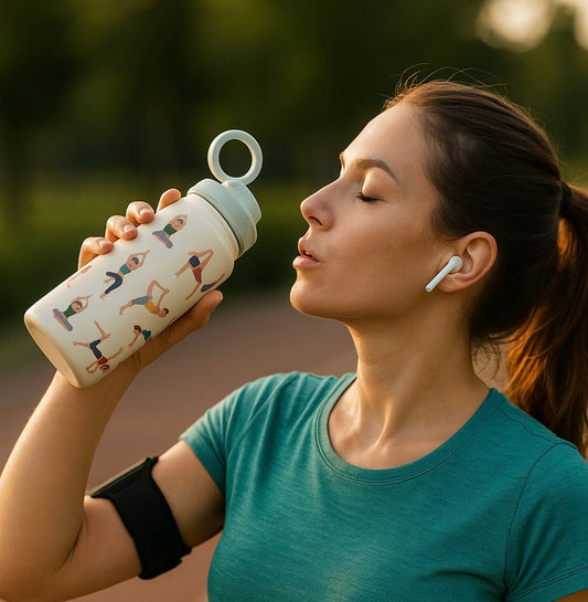 Gourde isotherme yoga en acier inoxydable 