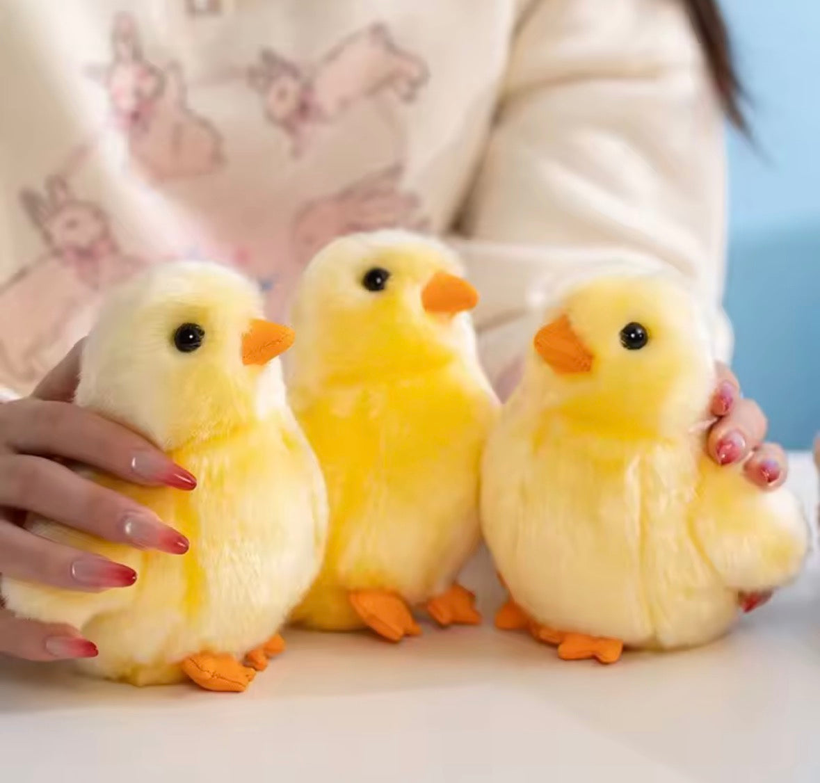 peluche poussin esthétique décoration chambre cocooning