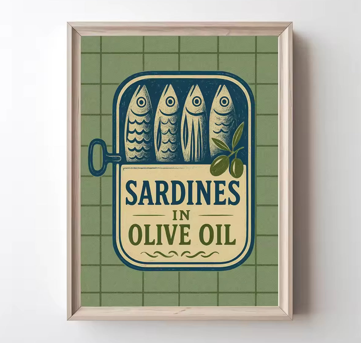 Affiche déco Sardines à l’huile d’olive, style provençal et charme du littoral