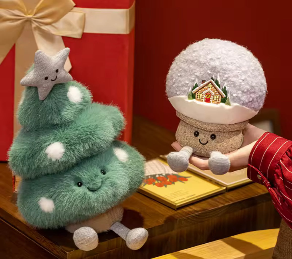 Peluche de Noël douce et moelleuse pour décoration hivernale