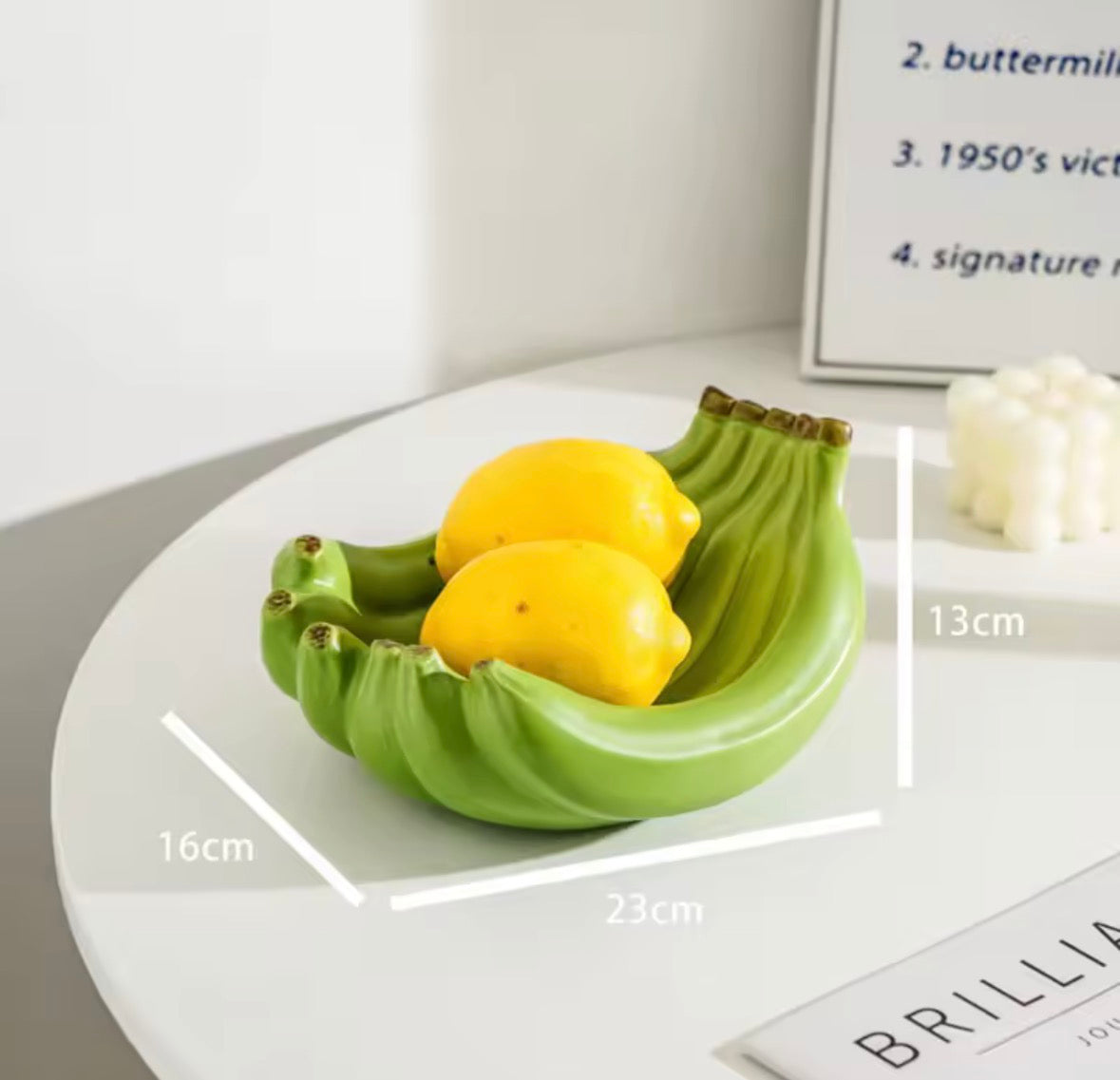 Coupe à fruits design sculpturale Banane Pop décoration intérieure