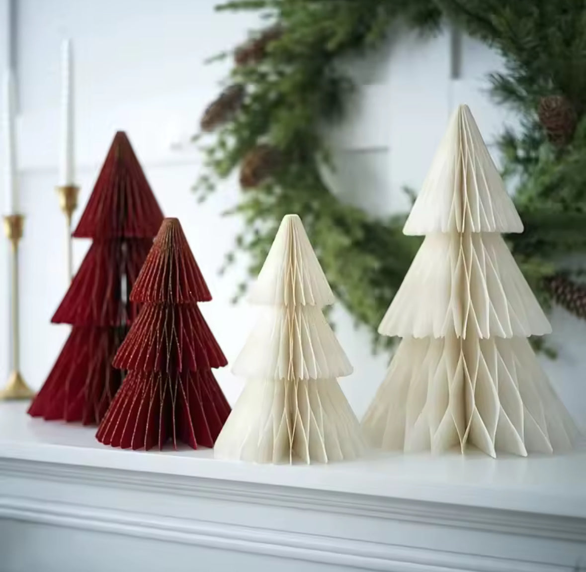 Sapin de Noël pliable en papier – 20 cm / 25 cm / 30 cm