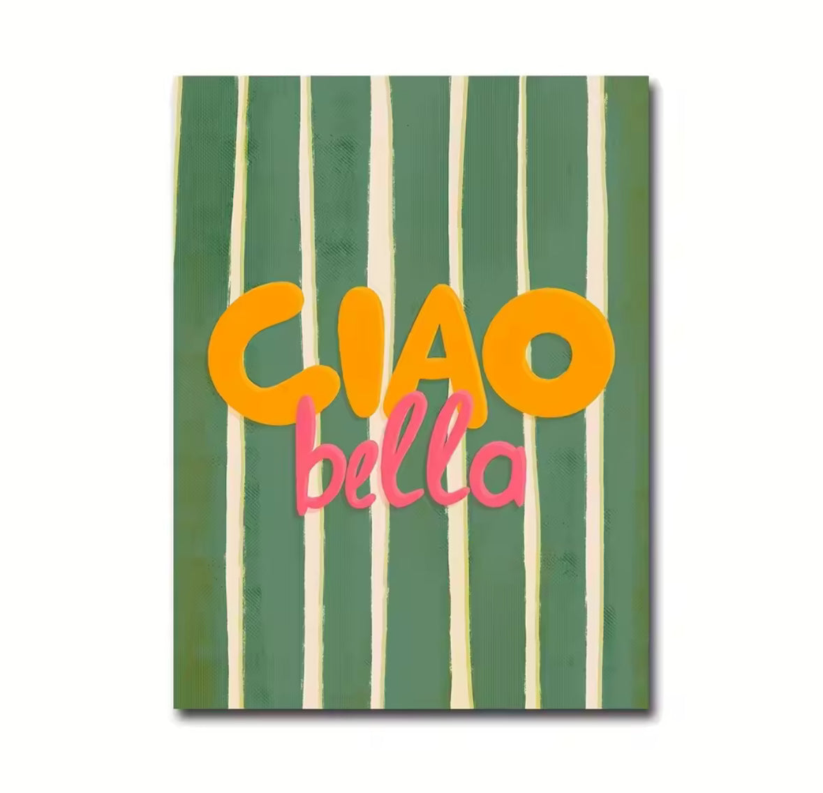 Poster Ciao Bella design vintage – Décoration murale inspirée de l’Italie