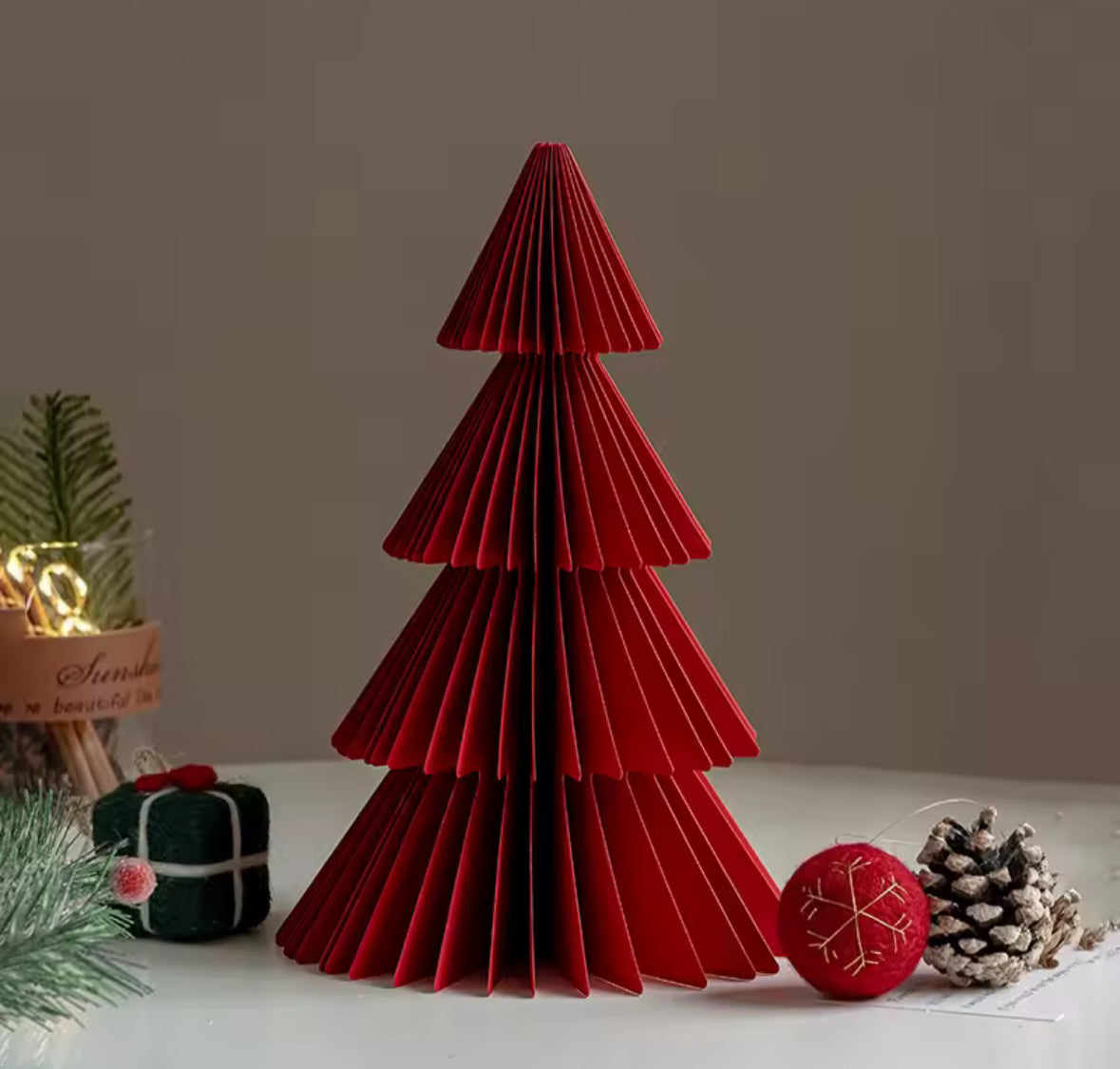 Sapin de Noël pliable en papier – 20 cm / 25 cm / 30 cm