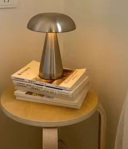Lampe décorative de table moderne – lampe champignon chromée USB