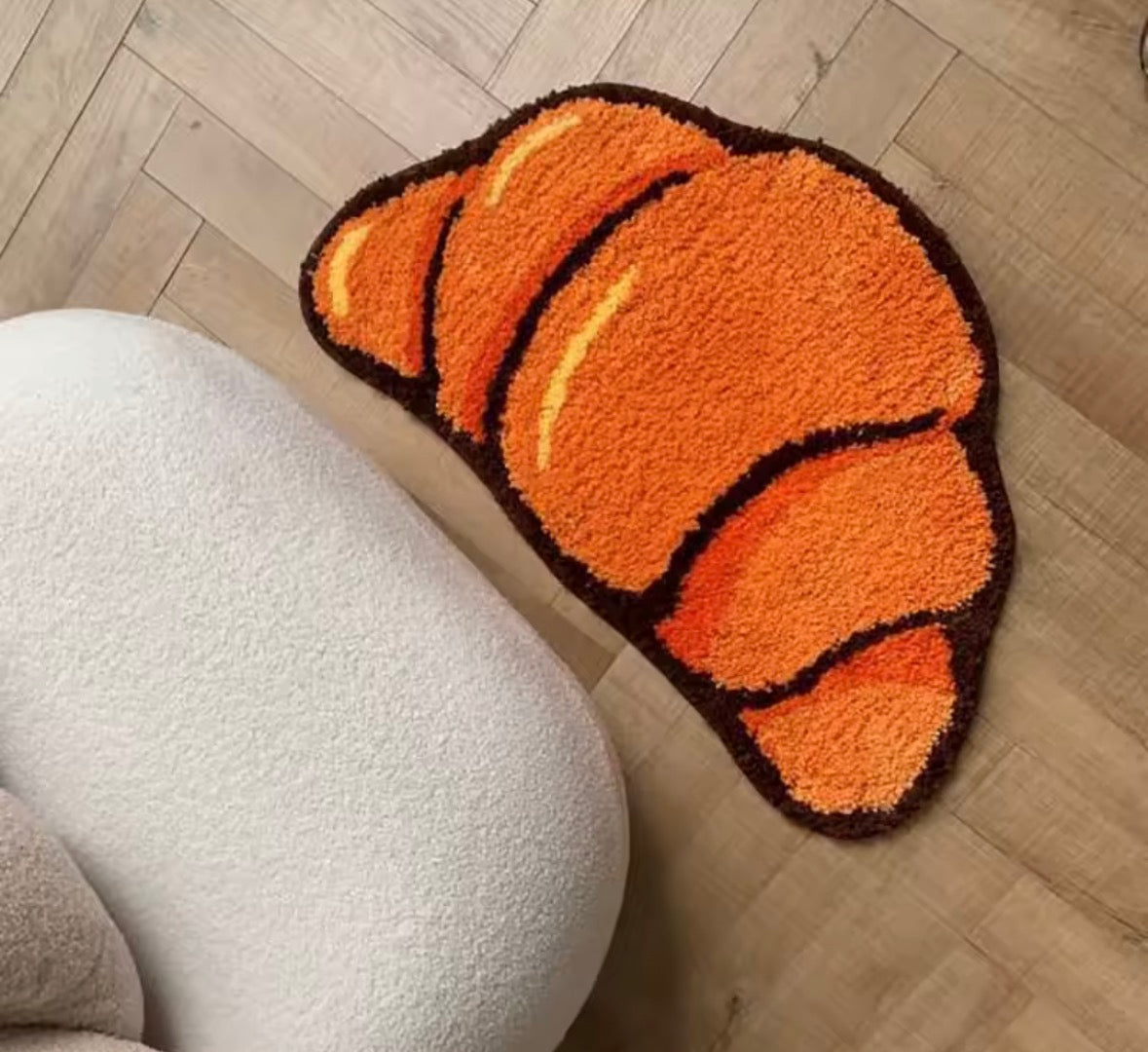 Tapis croissant design doux et épais, tapis décoratif original pour chambre ou coin lecture