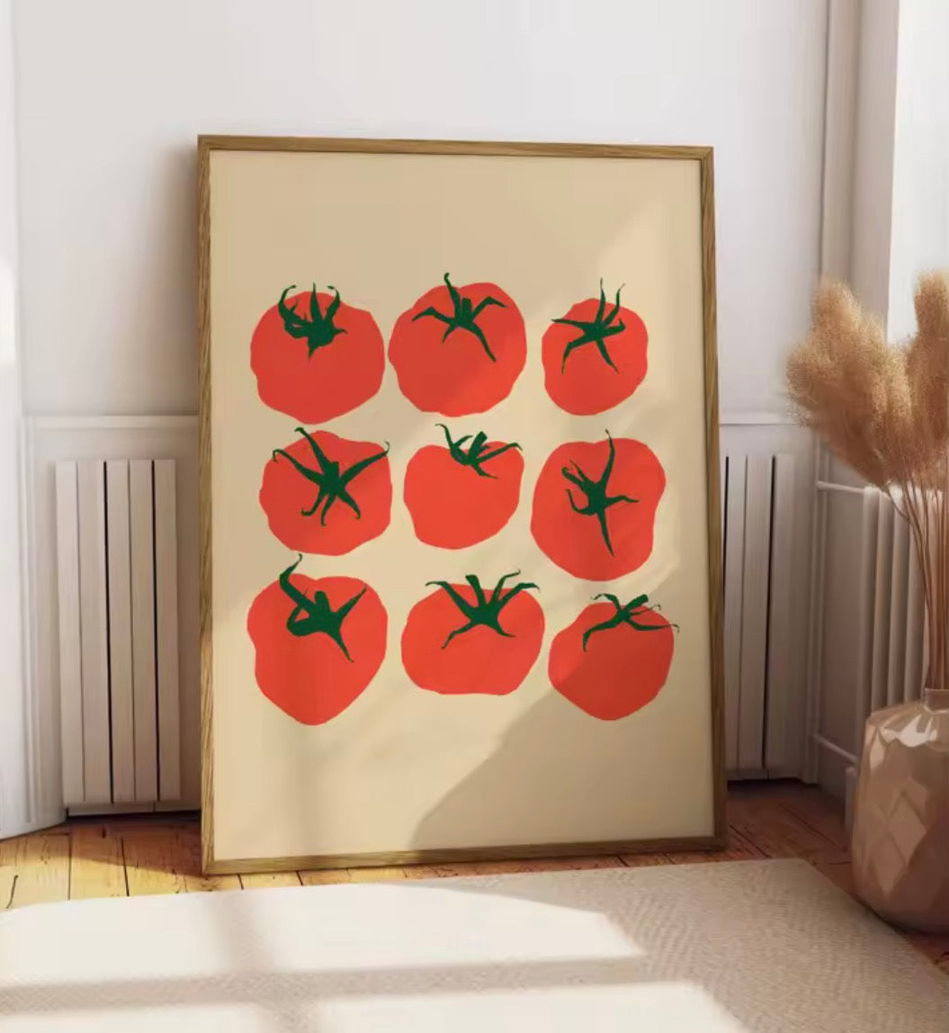 Poster tomate artistique décoration intérieure cuisine moderne