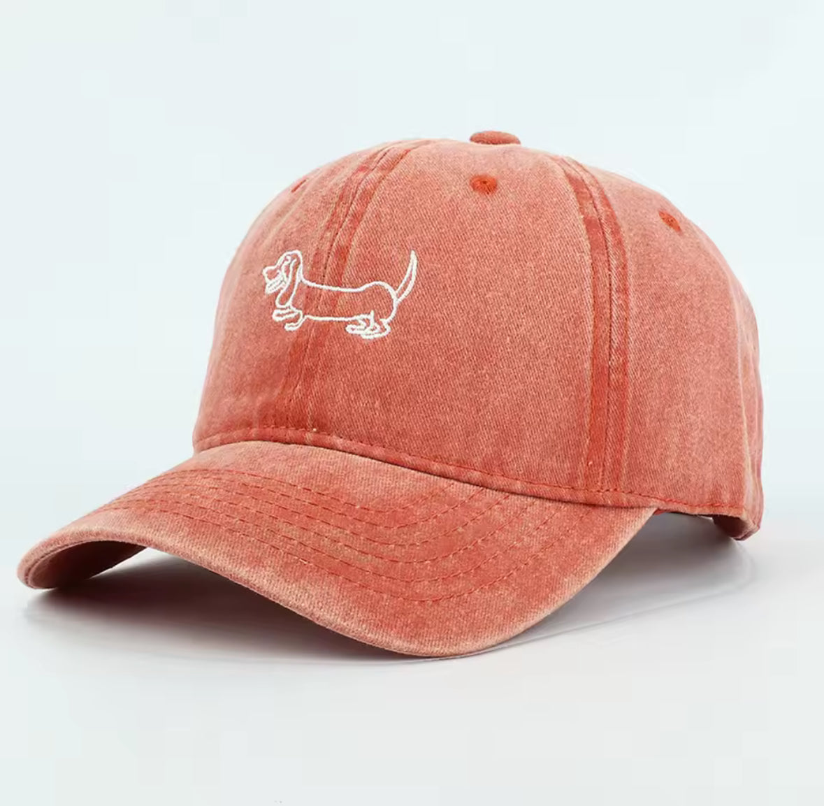 Casquette Teckel brodée orange mode streetwear homme femme