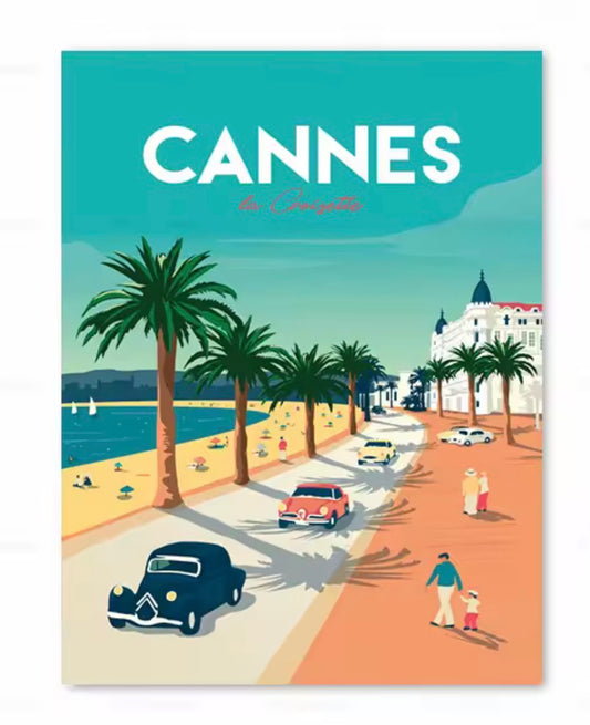 affiche cannes vintage cote d azur décoration murale chic