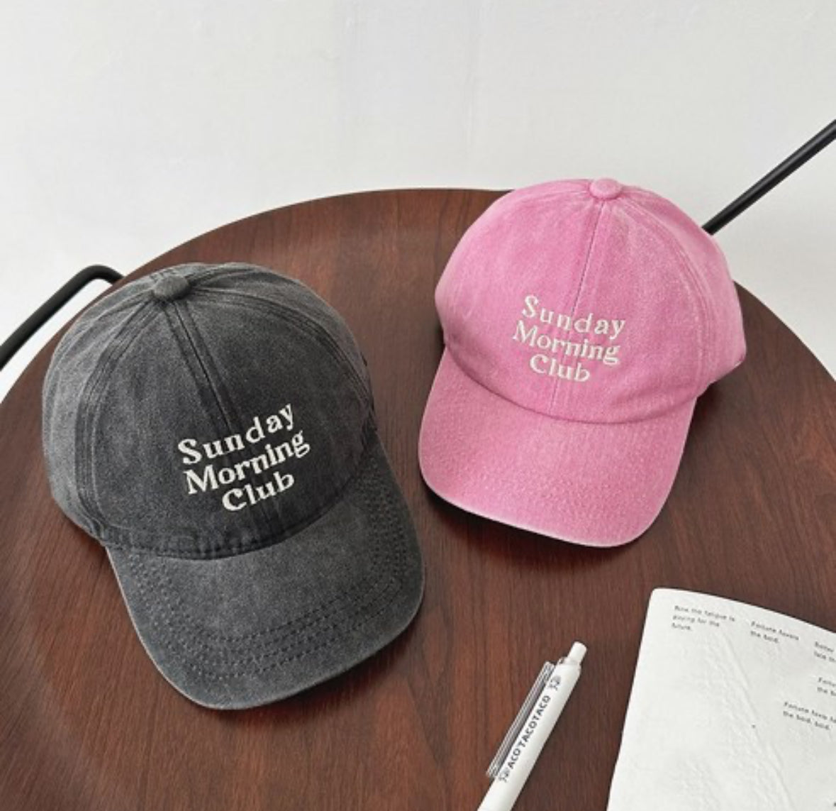 Casquette en coton premium Sunday Morning Club pour homme et femme