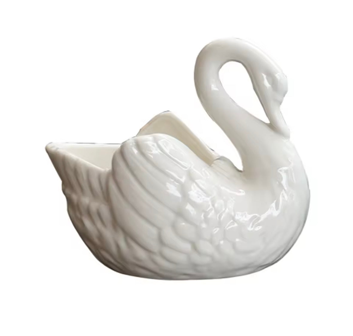 Chandelier cygne en céramique multifonction, vide-poche et bougeoir
