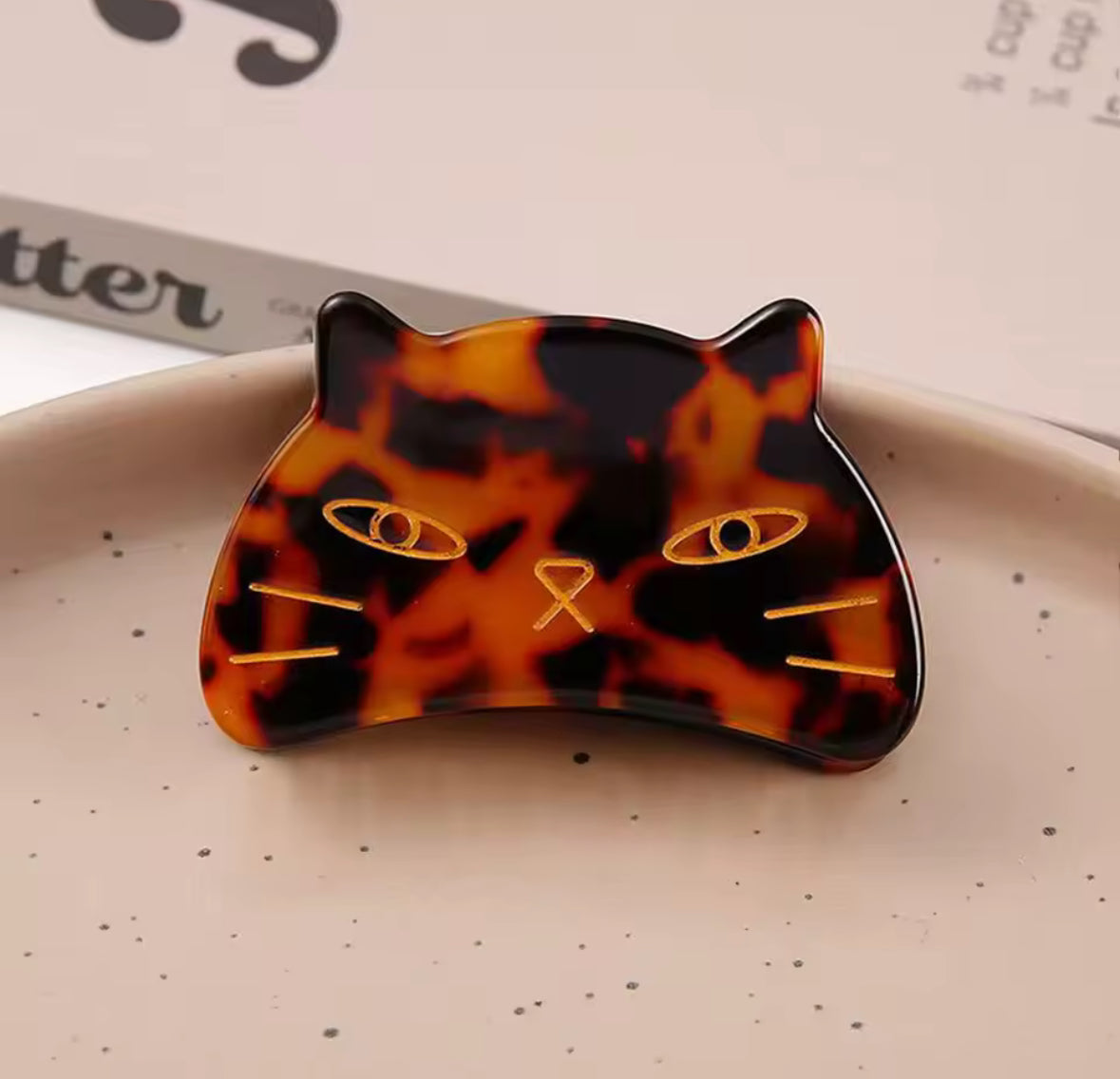 Pince à Cheveux Tête de Chat cadeau original