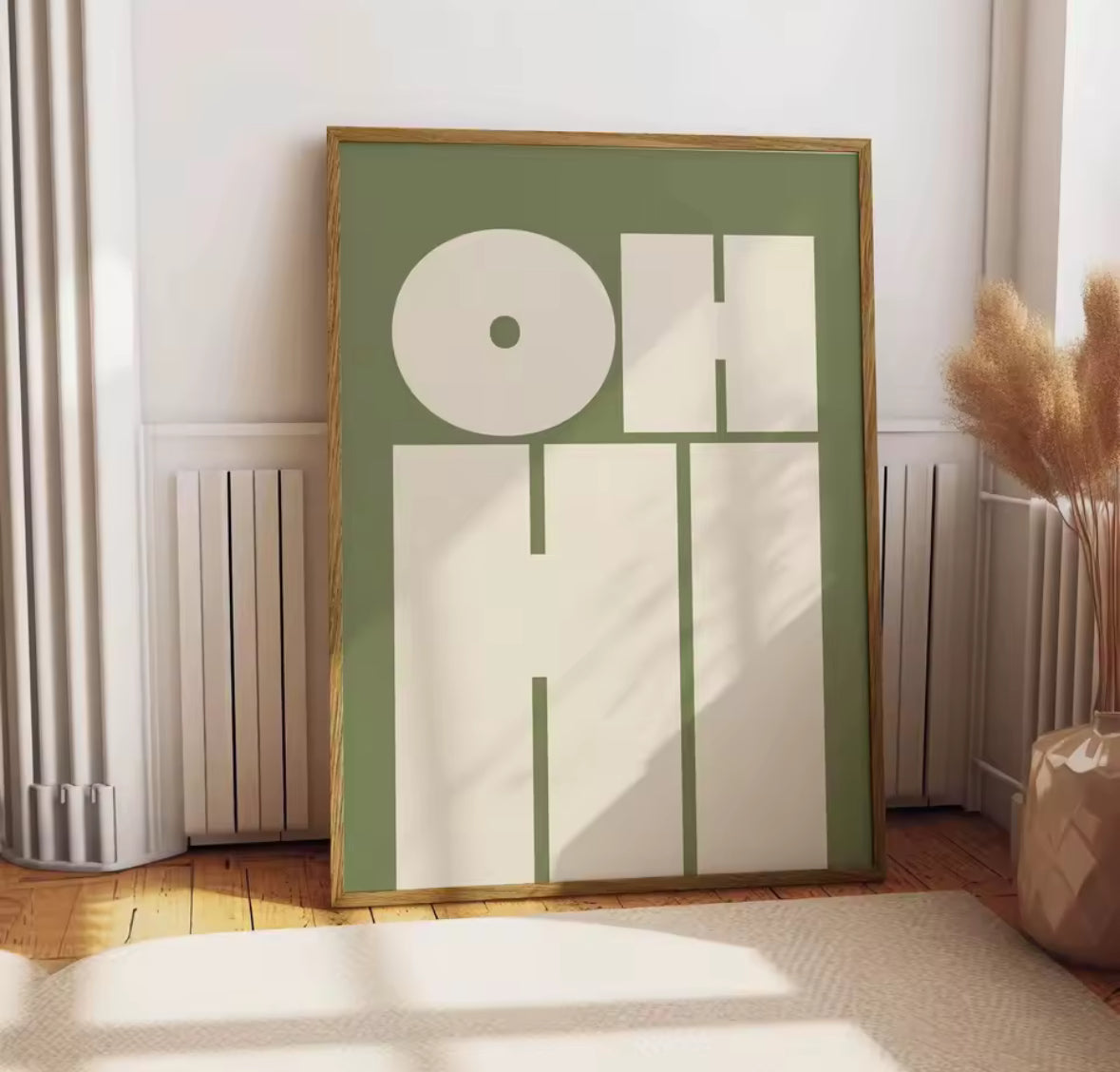 Affiche décoration murale style galerie avec typographie XL