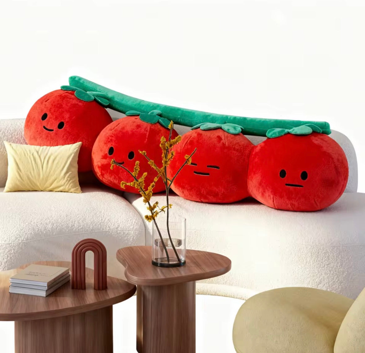 coussin grappe de tomates objet déco original maison