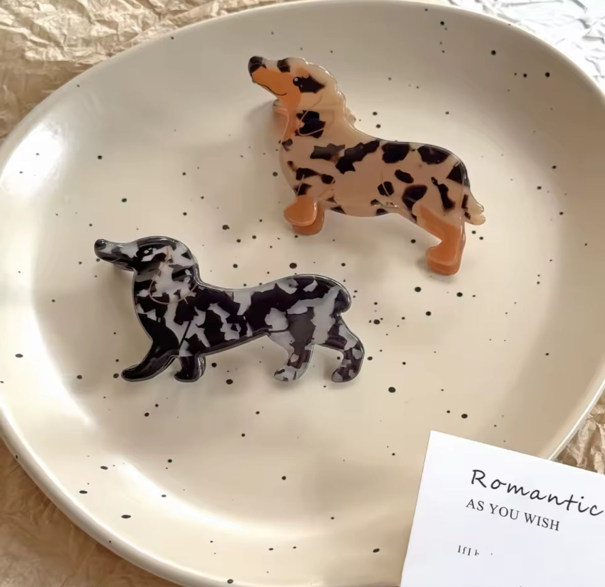 Pince à Cheveux Chien Teckel cadeau pour amoureuses des chiens