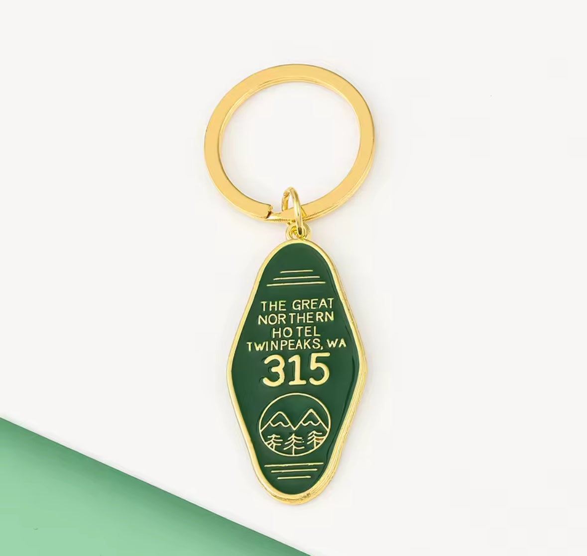 Porte-clés hôtel vintage métal doré chambre 315