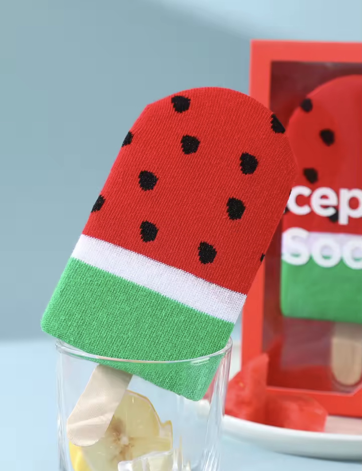 Chaussettes Pastèque Ice Pop – Coffret Cadeau Original