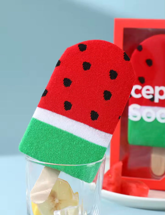 Chaussettes Pastèque Ice Pop – Coffret Cadeau Original