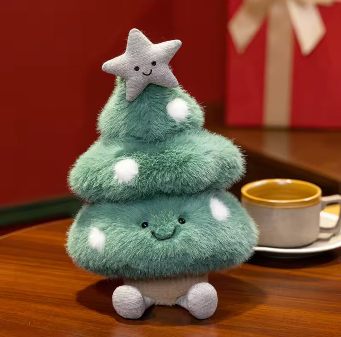 Peluche de Noël réaliste pour fête et décoration intérieure